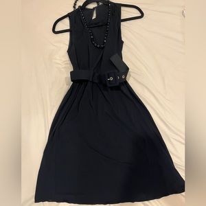 Moschino cheap and chic dress with belt and front + back necklace